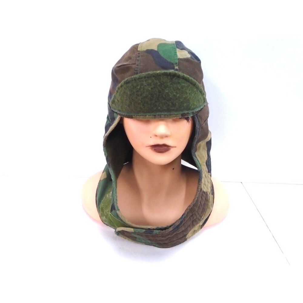 USGI Woodland Camo Cold Weather Insulating Helmet Liner Cap Size 7 DLA100-89-C-0
